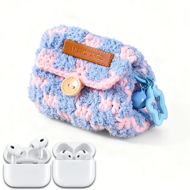 Main image of Dopamine Case for Apple AirPods 4/Pro 2/Pro 3 Wireless Earbuds Handmade Plush Protective Cover, Great Gift for for Women Girly (Sunshine & Graffiti Case)