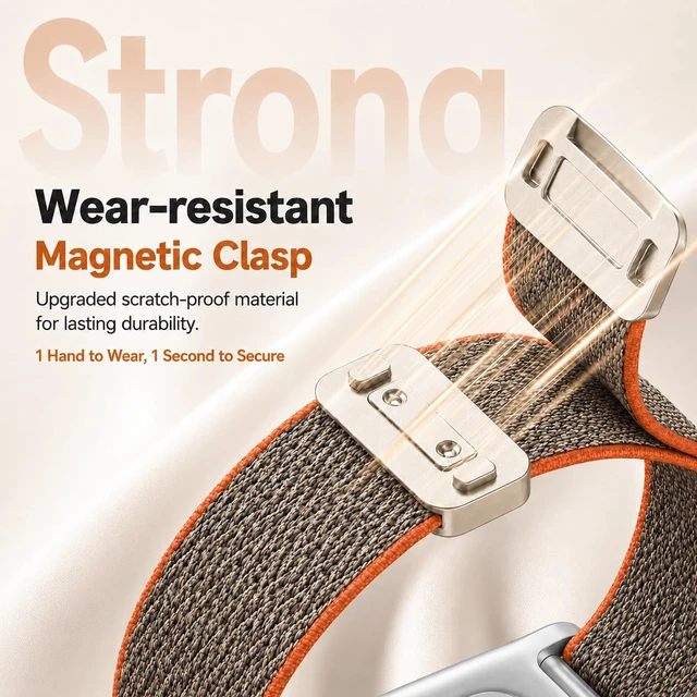 Alt view image 3 of 7 - Nylon Loop Band for Google Fitbit Air with Magnetic Clasp Upgraded Sports Soft Adjustable Replacement Strap for Fitbit Air Accessories