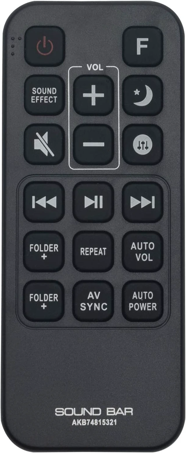 Alt view image 2 of 3 - AKB74815321 Remote Control Replacement for LG Soundbar SH4 SJ4Y SH5 SH5B SJ5B SJ5 SJ5Y SPJ4B-W SPJ5B-W