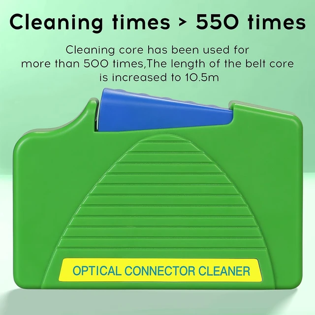 Alt view image 5 of 7 - 3-piece Fiber Optic Cleaning Tool kit,Fiber Optic Cleaning Box Suitable for SC/FC/ST/LC Ports,Cleaning Times Approximately 550 Times,Fiber Optic Cable Connector Cleaner, with 1 Spare Cleaning core