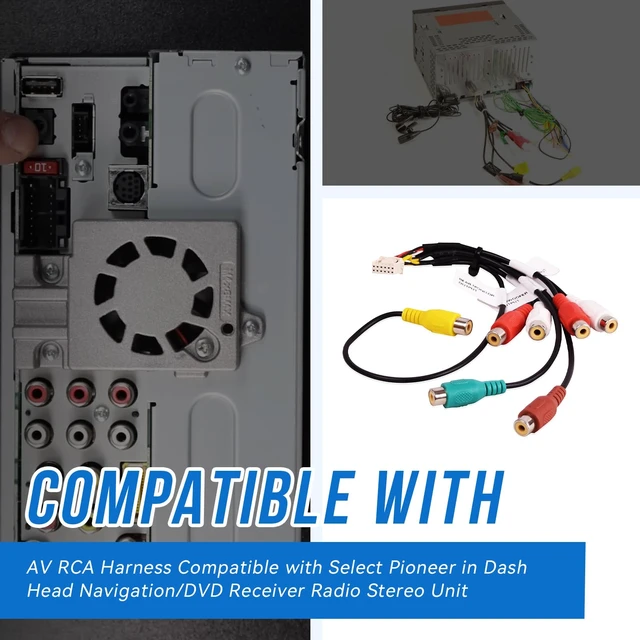 Alt view image 2 of 7 - XT-91918-L4 12Pin AV RCA Harness,with Mark Plug and Play Fit for Pioneer AVH240EX AVH241EX DMH130BT DMH240EX DMH241EX DMH340EX DMH341EX DMH342EX Models Car Stereo Radio