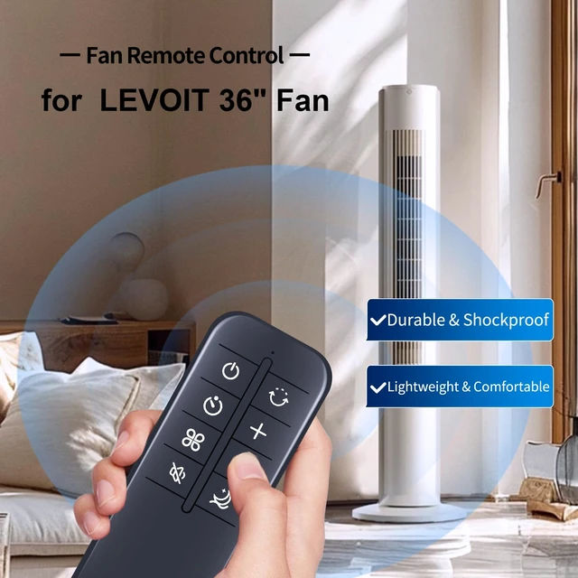 Alt view image 2 of 7 - Replacement Remote Control for LEVOIT 36" Tower Fan & Air Purifier For LEVOIT LP Replacement Tower Fan Remote Control