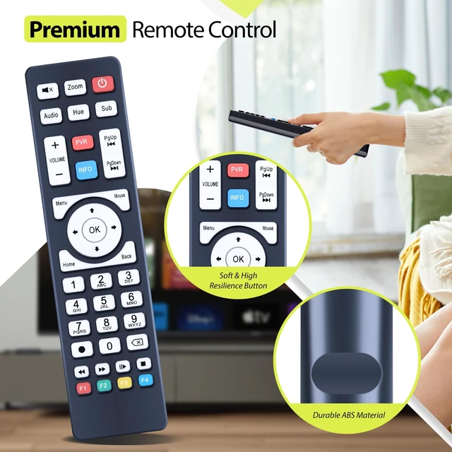 Alt view image 4 of 7 - Replacement Remote Control Intended for MAX TV Gold 5G, Silver and Silver Plus, for Maxytec 4K UG55 5G Plus Set-Top Boxes