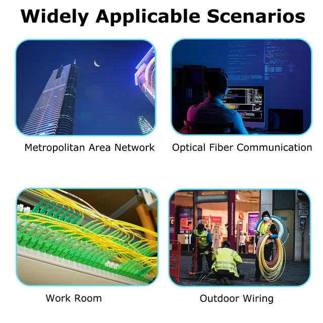 Alt view image 5 of 6 - 6 Strand SC/APC Singlemode Fiber Optic Pigtail, 4 Packs 1.2m length, low loss, Singlemode Fiber Pigtail for Networks Communication System
