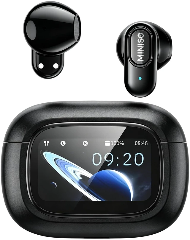 Main image of MS126 Smart Touchscreen Wireless Earbuds, Bluetooth 6.0 Headphones, ENC Noise Canceling, Spatial Audio, 30H Playtime, in-Ear Earphones for Travel/Sports/Study/Business/Daily Life