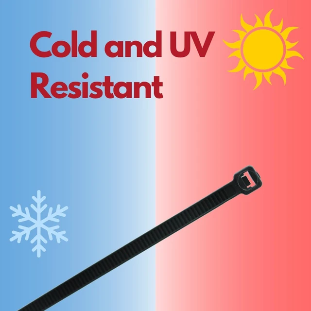 Alt view image 3 of 7 - 12 inch Black Nylon Zip Ties, 50lbs Tensile Strength, Multi-Purpose Self Locking Cable Ties, Heat Resistant, Erosion Controlled, Heavy Duty for Indoor and Outdoor Use (1000)