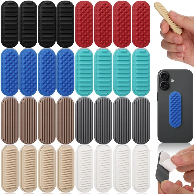 Main image of 64 Pcs Textured Sensory Stickers for Kids Adults, Morandi Silicone Adhesive Calm Sensory Strips Adhd for Anxiety Relief, Fidget Stickers for Office School Work Travel Gifts