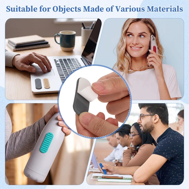 Alt view image 5 of 6 - 64 Pcs Textured Sensory Stickers for Kids Adults, Morandi Silicone Adhesive Calm Sensory Strips Adhd for Anxiety Relief, Fidget Stickers for Office School Work Travel Gifts