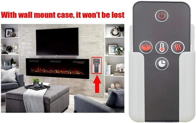 Alt view image 4 of 7 - Replacement Remote Control for Napoleon Electric Fireplace G660-0004-SER Cinema Log & Woodland Log Series NEFB24H-3A NEFI24H NEFI27H,with Wall Mounting Bracket