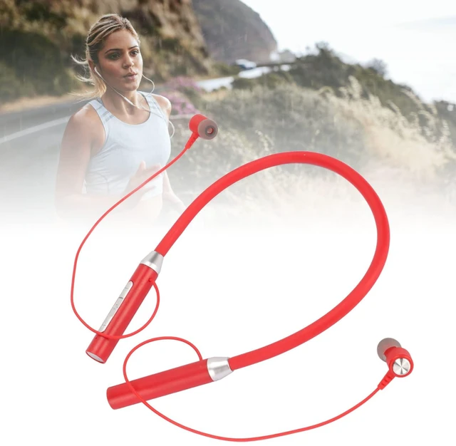 Main image of Neckband Bluetooth Earbuds, Cordless Bluetooth 5.2 IPX5 Stereo Ergonomic Enhanced Bass Neckband Magnetic Headphones for Sports Running Workout (Red)