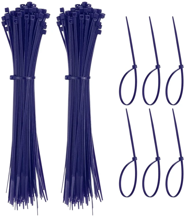 Main image of Zip Ties Plastic Cable Ties, Self-Locking Wire Zip Tie 8 Inch Fit for Home Garden Office Workshop Travel - (1000 Pack, Navy Blue)