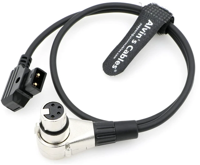 Main image of D-Tap to XLR 4 Pin Female Right Angle Power Cable for Sony Venice F5 F55, Blackmagic URSA Mini Pro, Panasonic Varicam