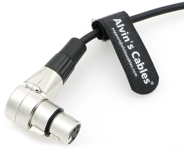 Alt view image 3 of 5 - D-Tap to XLR 4 Pin Female Right Angle Power Cable for Sony Venice F5 F55, Blackmagic URSA Mini Pro, Panasonic Varicam