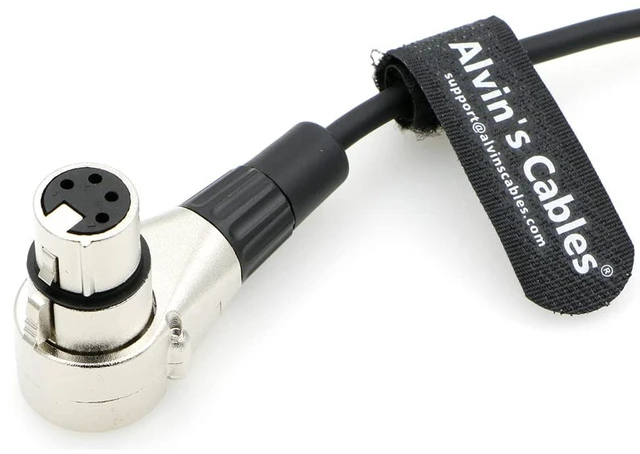 Alt view image 2 of 5 - D-Tap to XLR 4 Pin Female Right Angle Power Cable for Sony Venice F5 F55, Blackmagic URSA Mini Pro, Panasonic Varicam