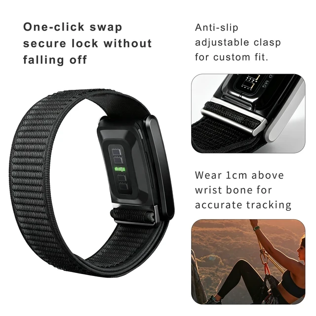 Alt view image 3 of 7 - Nylon sport band compatible with whoop 5.0/MG Navigator Replacement Band, Heavy-Duty Rugged Nylon Velcro Strap, Abrasion & Weather Resistant, Secure Fit for Sport & Daily Wear