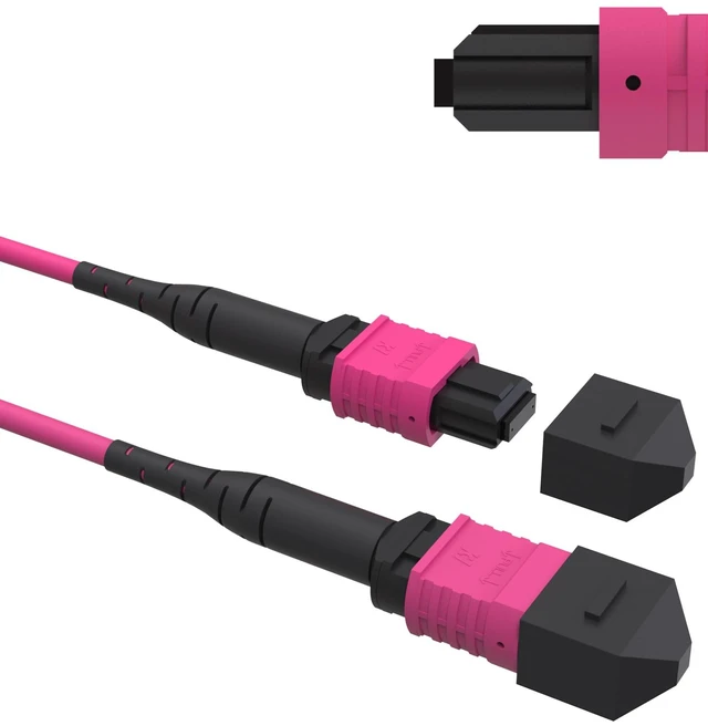 Main image of OM4 MPO to MPO Cable, 8 Fiber Female UPC Type B, 3M/9.8FT UPC mpo cable, multimode mpo patch cable, 40G/100G SR4, with LSZH jacket for switches, servers and data center network