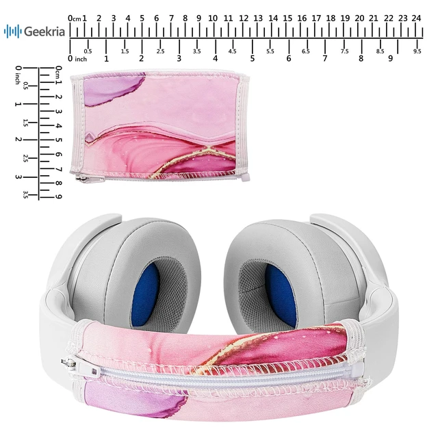 Alt view image 6 of 6 - NOVA Flex Fabric Headband Cover Compatible with Skullcandy Crusher Evo/Crusher ANC/Crusher ANC2, Hesh 3/ Evo/ANC and Venue Headphones, Head Cushion (Pink Marble)