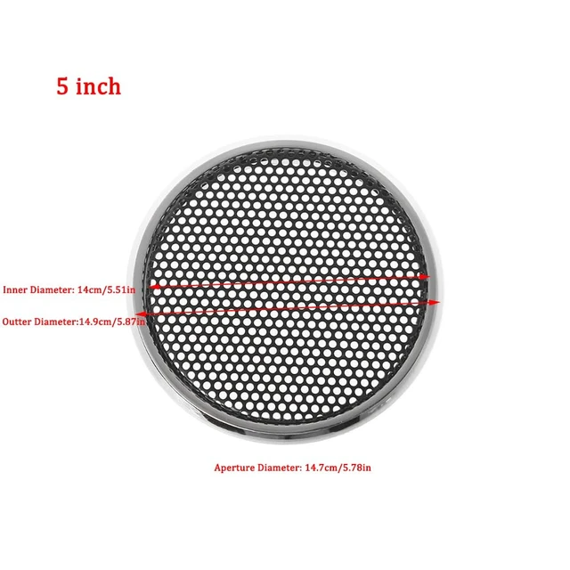 Alt view image 6 of 7 - 2PCS 5" Speaker Grill Covers, Round Speaker Grill Protective Cover Guard Protector, Speaker Decorative Circle,Car Speaker Subwoofer Horn Cover (5 inch)