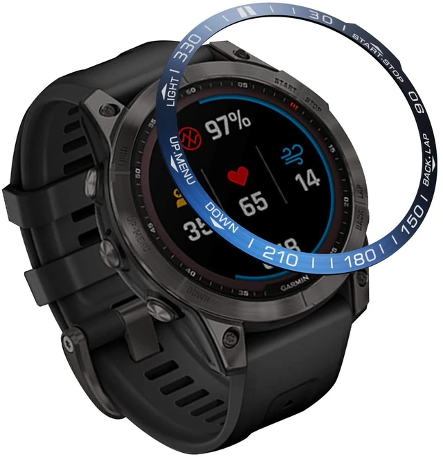 Main image of Bezel Styling Compatible for Garmin Fenix 7 Bezel Ring Adhesive Cover Anti Scratch Protection Stainless Steel Metal Bezel Loop Dial Frame Circle Protective Case Cover for Garmin Fenix 7