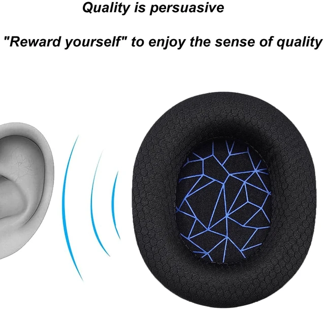 Alt view image 5 of 7 - Replacement Earpads for SteelSeries Arctis 3/Arctis 5/Arctis 7 Arctis 9/Arctis 1/Arctis pro Lossless Wireless Headphone,Ear Pads Cushions with Noise Isolation Memory Foam-Black+Blue