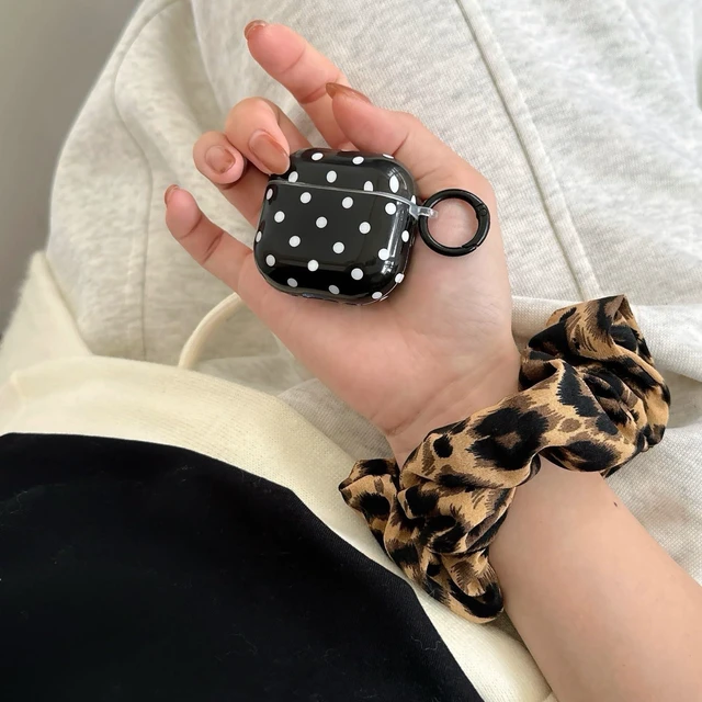 Alt view image 5 of 7 - for Apple Airpods Pro 3 Case with Keychain,Cute Black and White Polka Dot Airpods Pro 3rd Generation (2025) Protective Cover,Compatible with MagSafe,Gift for Girl Men Women - Black Small Dots