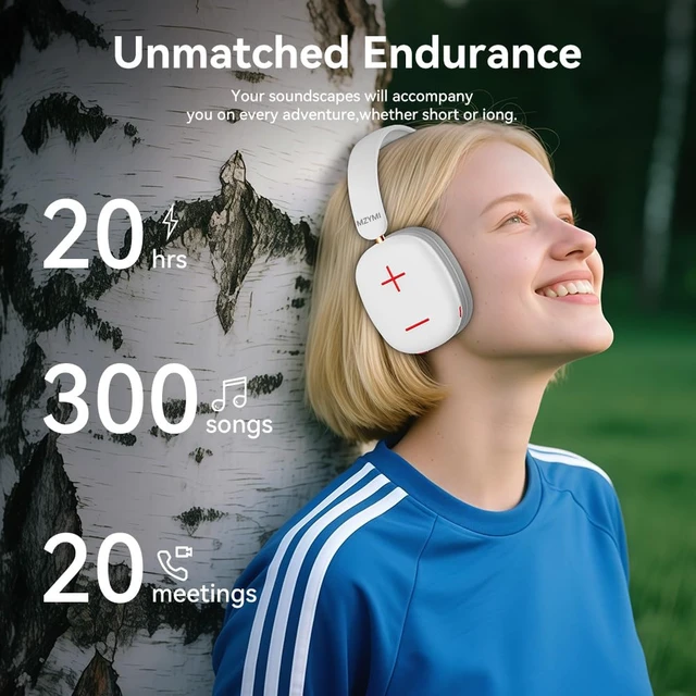 Alt view image 2 of 7 - Bluetooth Headphones Over Ear, 5.3 Wireless Bluetooth Headphones,20H Playtime,Microphone,Foldable Lightweight Headset,HiFi Stereo Sound,90% Rotation Stretchable for Phone/PC/Travel(Gray)