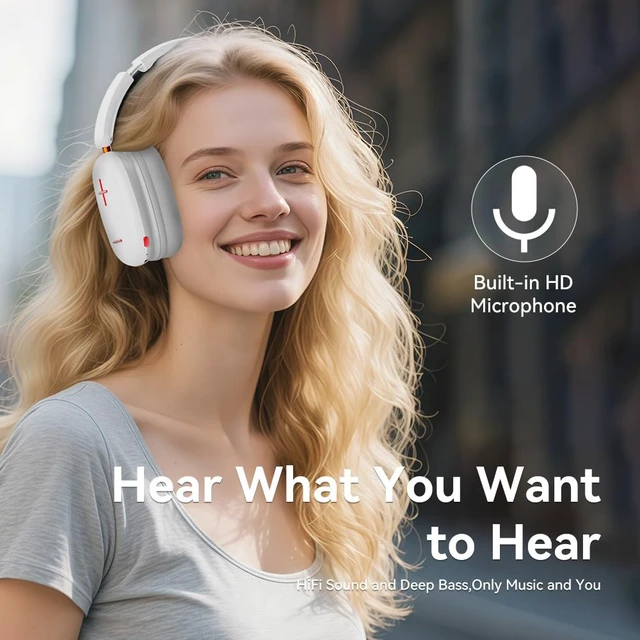 Alt view image 3 of 7 - Bluetooth Headphones Over Ear, 5.3 Wireless Bluetooth Headphones,20H Playtime,Microphone,Foldable Lightweight Headset,HiFi Stereo Sound,90% Rotation Stretchable for Phone/PC/Travel(Gray)