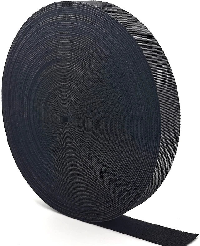 Main image of Cable Straps 65.6 ft x 0.78 in hook and loop tape, Free Cut Length Reusable Cable Ties for Cord Management and Wire Organizer