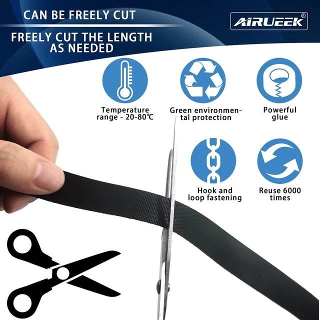 Alt view image 5 of 7 - Cable Straps 65.6 ft x 0.78 in hook and loop tape, Free Cut Length Reusable Cable Ties for Cord Management and Wire Organizer
