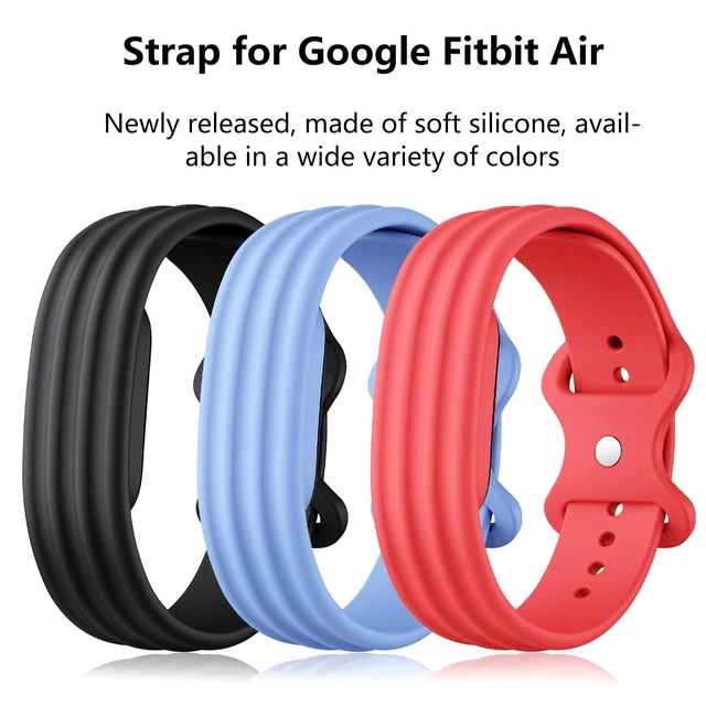Alt view image 3 of 7 - Replacement Bands For Google Fitbit Air Active Strap Silicone for Man Women One Size 255mm length, Adjustable 5.9' - 8.27'(150210mm) Length, Soft & Skin-Friendly, for Man and Women