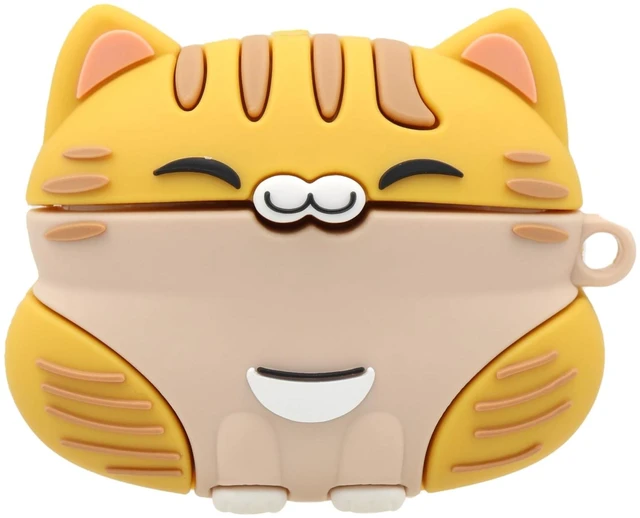 Main image of for AirPods Pro Case, Cute 3D Ginger Cat Silicone Shockproof Cover with Carabiner Compatible with AirPods Pro/Pro 2 (Orange)