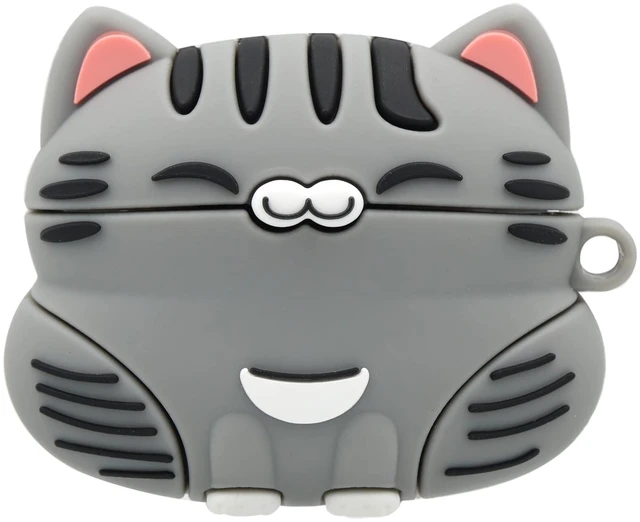 Main image of for AirPods Pro 3 Case, Cute 3D Ginger Cat Silicone Shockproof Cover with Carabiner Compatible with AirPods Pro 3 (2025) (Gray)