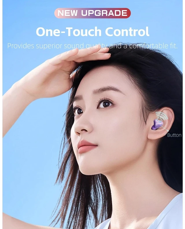 Alt view image 7 of 7 - Heart Shaped Earbuds, Cute Stylish HiFi Stereo Bluetooth Headphones with Charging Case and Color Gradient Light, Noise Canceling Cordless Earphone, Gifts for Girls (Rose)