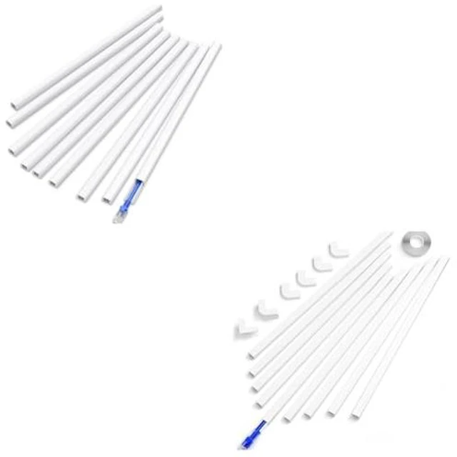 Main image of 270in (XS+S Size) Bulk Cord Hider Wall, CC05&CC03 White, Wire Covers for Cords, Paintable Cable Concealer Raceway, PVC Cord Cover Cable Management System