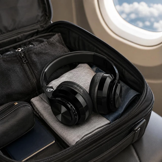 Alt view image 3 of 6 - Gaming Headphones, Wireless Bluetooth Over-Ear, Black with Color Accents, Built-in Mic, HiFi Stereo Sound, Foldable Design-Gaming Headset (Black)