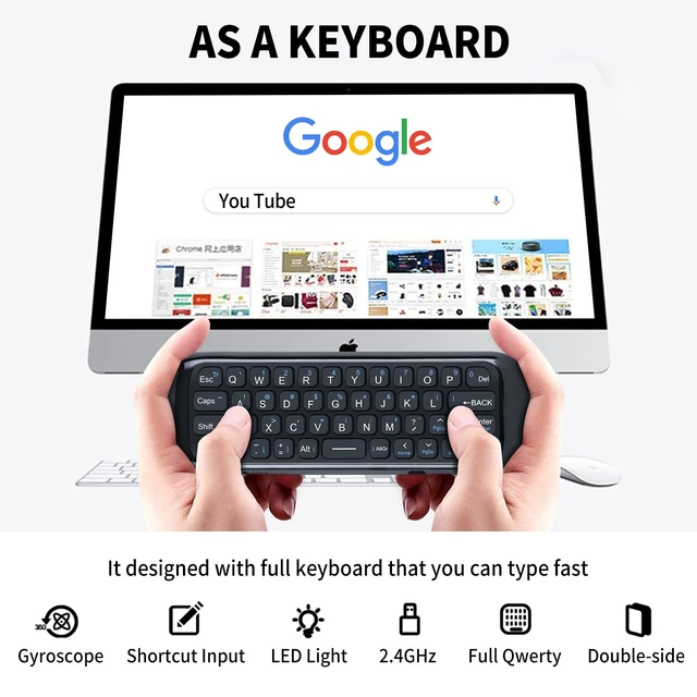Alt view image 3 of 5 - Replace Remote for M8 Air Mouse Wireless Keyboard 2.4G Universal TV Easy pairing,Responsive control