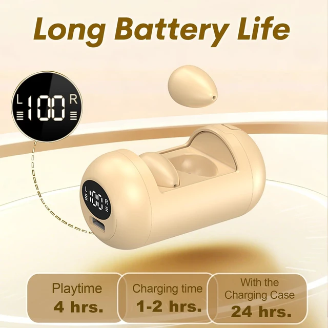 Alt view image 6 of 7 - Skin Tone Invisible Earbuds Tiny Discreet Hidden In Ear Earbuds for Work Mini Wireless Headphones Headset Bluetooth for Small Ears Side Sleepers Comfortable Earphones for Women Sleeping on Side
