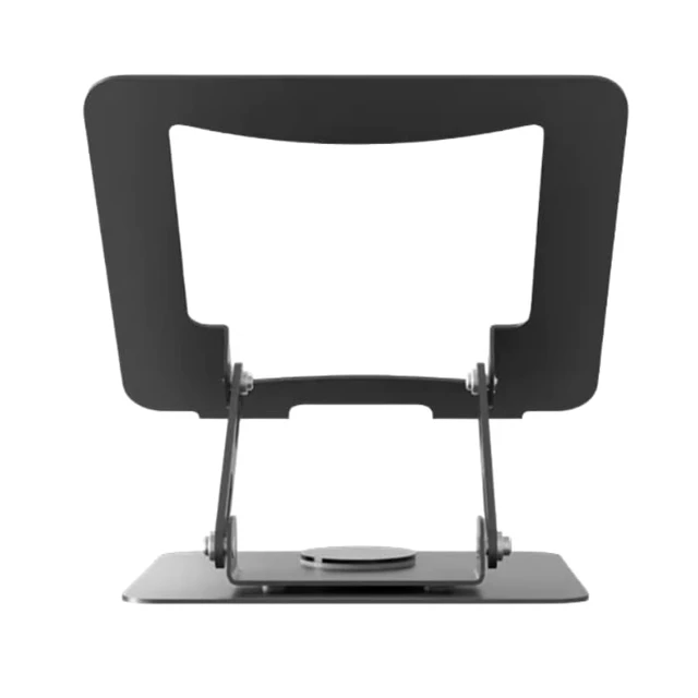Alt view image 6 of 6 - Adjustable Laptop Stand for Desk, Foldable Aluminum Laptop Riser with 360° Rotating Base, Ergonomic Ventilated Computer Stand, Height Adjustable Holder Compatible with MacBook, Dell, HP, Lenovo