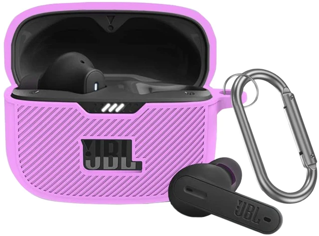 Main image of Compatible for JBL Tune 230NC TWS Case, Soft Silicone Protective Scratch Resistance Skin Case for JBL Tune 230NC with Anti-Lost Keychain and Carabiner (Purple)