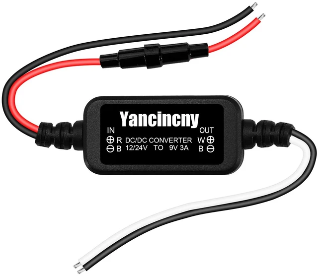 Main image of DC 12V 24V Step Down to 9V 3A 27W, DC 11-32V to 9VVoltage Converter Power Supply Adapter Buck Converter Regulator Reducer Voltage Transformer with Fuse for Golf Cart