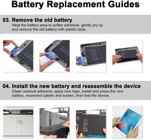 Alt view image 5 of 7 - A1484 A1474 Tablet Battery Replacement for iPad 5th 6th 7th 8th 9th Generation A1822 A1823 A1893 A1954 A2197 A2198 A2270 A2428 A2429 A2430 A2602 A2603 A2604 A1474 A1475 for iPad 5/6/7/8/9/Air 1