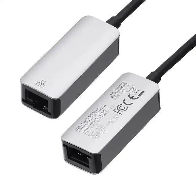 Alt view image 4 of 6 - Aluminum USB-C to RJ45 Gigabit Ethernet Adapter, Portable, Fast Network, Grey, 2.07 x 0.81 x 0.6 inches