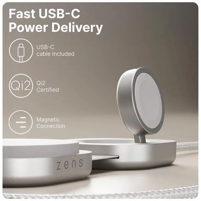 Alt view image 4 of 6 - Charging Cable Pro 3 | The Only Cable that Charges MacBook 140W + iPhone MagSafe Qi2 Wireless 15W + Apple Watch Fast Charge | MFi Certified | Power Adapter Not Included | 4.9 ft | White