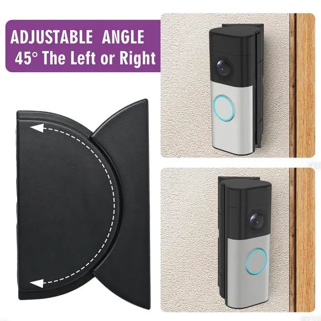 Alt view image 3 of 6 - Adjustable Doorbell Angle Mount, 0-45° Anti-Theft Doorbell Mounting Bracket Compatible with Ring Wired Doorbell Plus/Pro (2026 Latest Models) & Battery Doorbell Plus/Pro (2nd Gen)