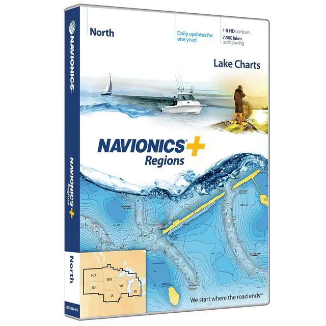 Alt view image 2 of 3 - Plus Regions North Lake Charts on SD/MSD,Black