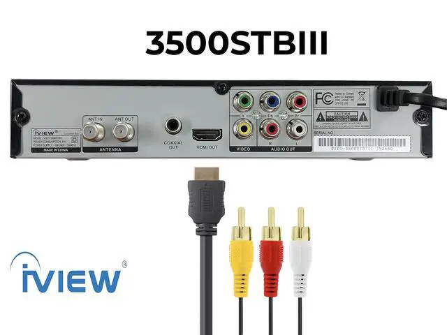 Alt view image 5 of 6 - 3500STB III, ATSC Digital Converter Box with Recording and Media Player, Analog to Digital, QAM Tuner, Channel 3/4, HDMI, A/V, USB, Learning Remote