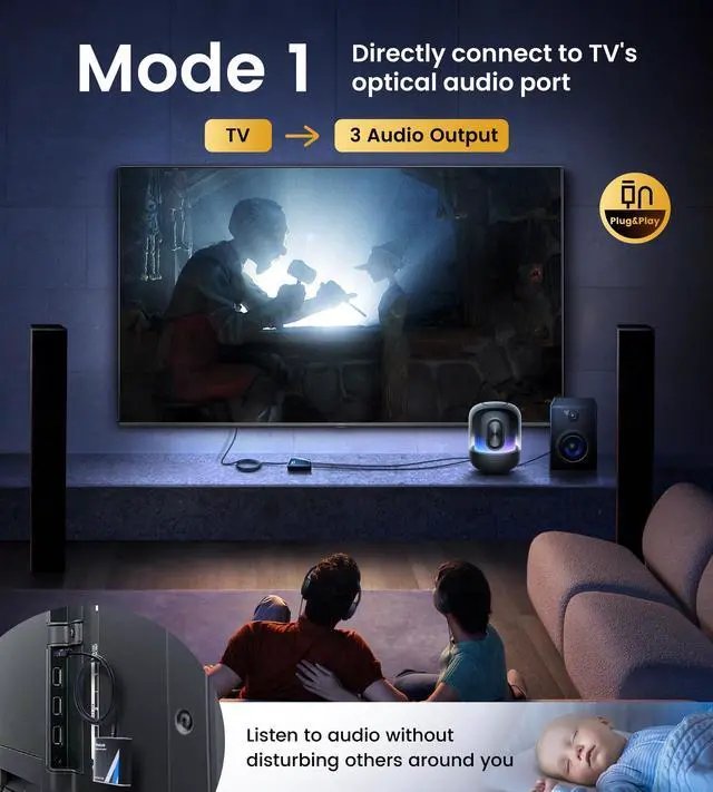 Alt view image 2 of 6 - Digital Optical Splitter 1 in 3 Out,SPDIF Toslink Optical Audio Cable Splitter 1x3 Support LPCM2.0 Doldy Digital & DTS 5.1 for Xbox,PS4,PS5,DVD,TV Box,Home Theatre, Receiver,Sound Bar | Split 1 Optica
