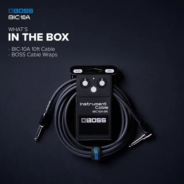 Alt view image 6 of 6 - BIC-10A Series | Instrument Cable | Straight to Right-Angle ¼-Inch Connectors | 10ft./3m Length | Quiet Operation & Durable | Six Color Options | Straight to Angled 6.3mm Jack | 3m | High Quality Guit