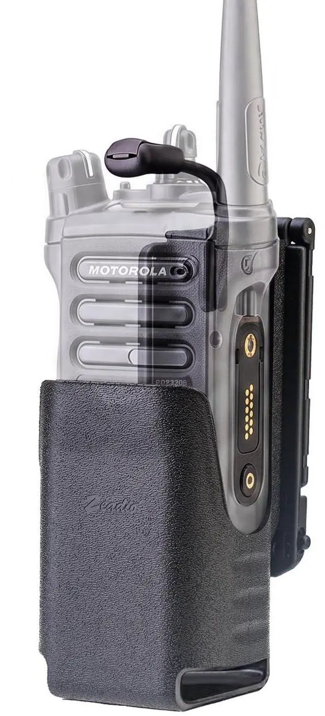 Main image of Tactical Radio Holster for Motorola APX 6000 / APX 8000 - Hard Shell Radio Holder with Elastic Cord Retention, MOLLE Compatible Radio Pouch for Law Enforcement, Security & Tactical Use etc