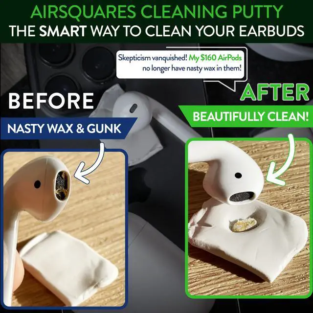 Alt view image 2 of 6 - Cleaner Kit for Airpods by | the Original Earbud Cleaning Putty Compatible with Airpods & Earbuds, Remove Wax, Dirt & Gunk from Tech Devices, As Seen on NBC's Today Show (12 Pack) | Compatible with Ai